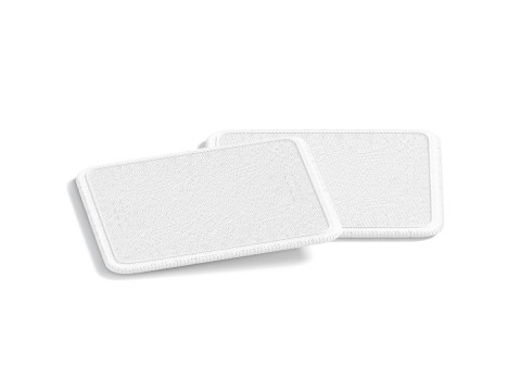White Square Embroidered Patch Stack - lying embroidery quadratic badge pair 3Dモデル