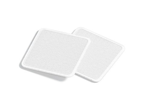White Square Embroidered Patch Stack - lying embroidery quadratic badge pair 3Dモデル
