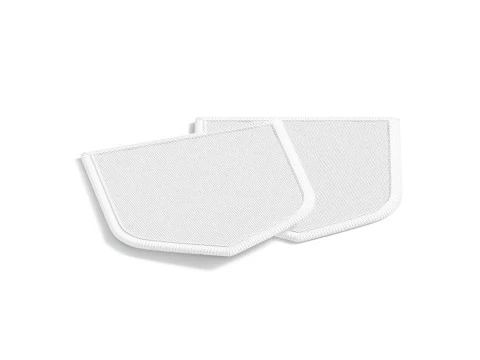 White Shield Embroidered Patch Stack - lying embroidery emblem pair 3D Model