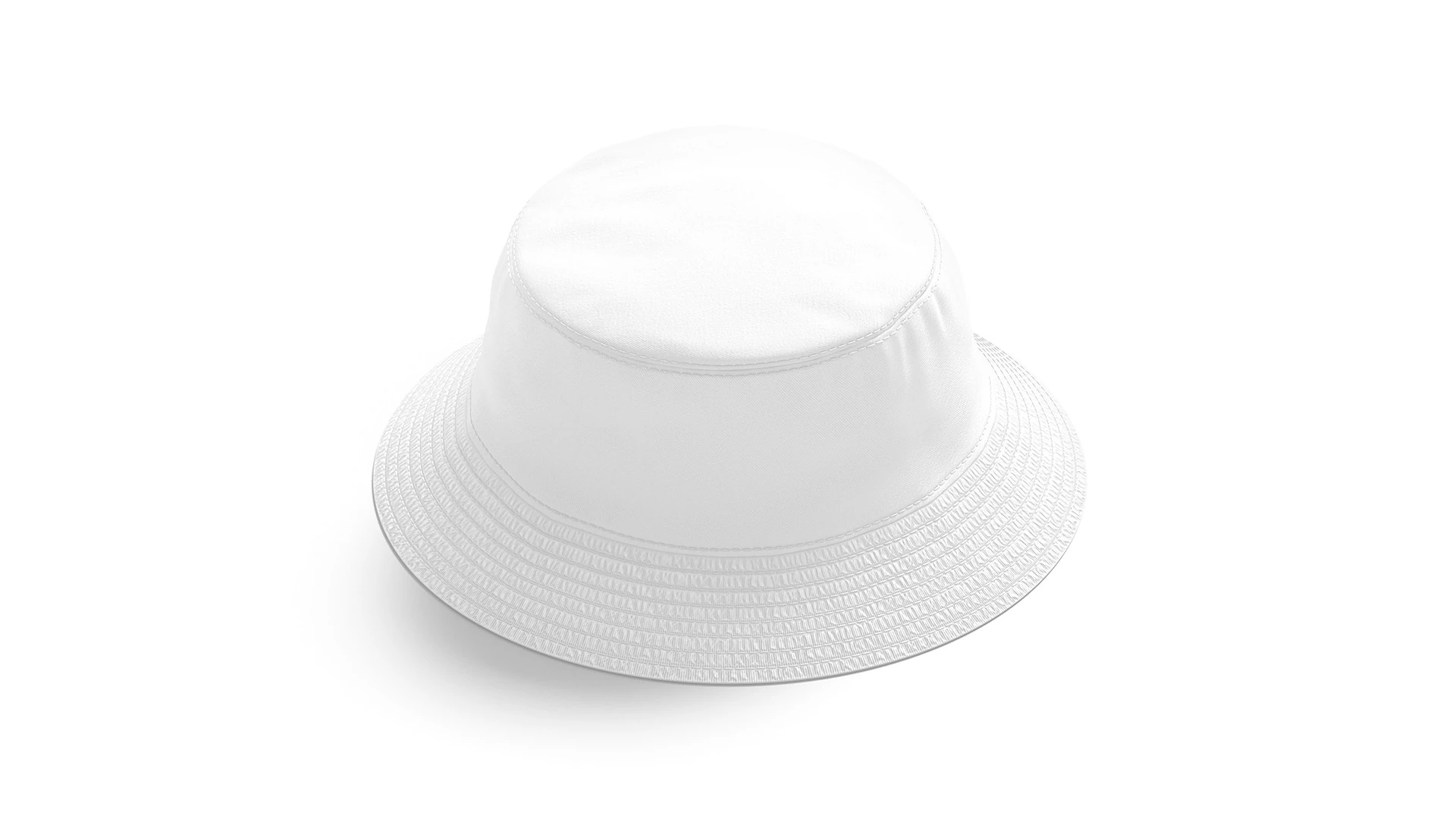 White Bucket Hat - summer head wear panama 3D Model .c4d .max .obj .3ds .fbx .stl .blend 