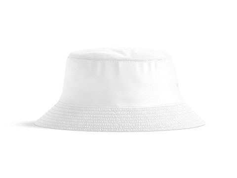 White Bucket Hat - summer head wear panama 3Dモデル