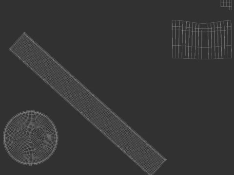 White Bucket Hat - summer head wear panama 3D Model