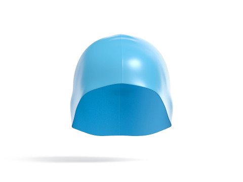 Blue Swim Cap 2 Types - lying and no gravity swimming hat set Model 3D