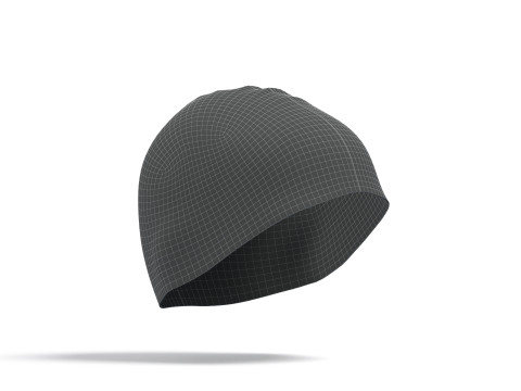 Blue Swim Cap 2 Types - lying and no gravity swimming hat set Model 3D