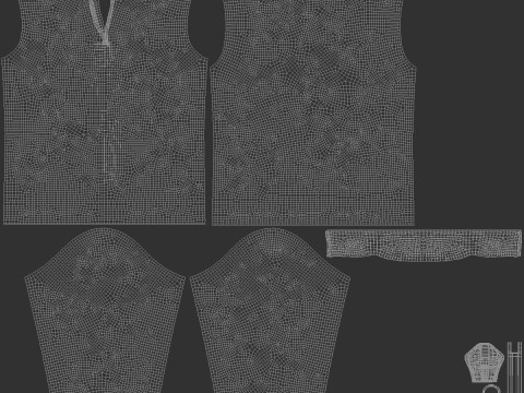 Black Quarter Zip Sweater - knitted men pullover with zipper neck Modèle 3D
