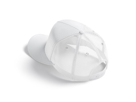 White Trucker Hat - sport mesh baseball cap 3Dモデル