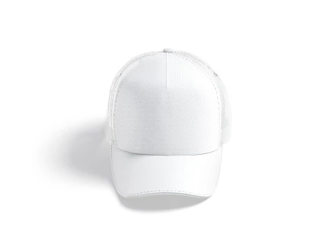 White Trucker Hat - sport mesh baseball cap 3D Model