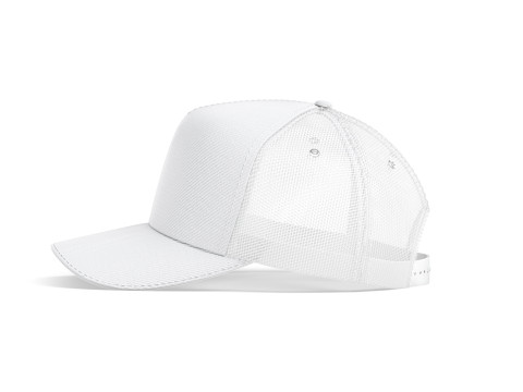 White Trucker Hat - sport mesh baseball cap 3Dモデル