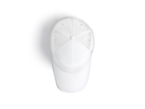 White Trucker Hat - sport mesh baseball cap 3Dモデル