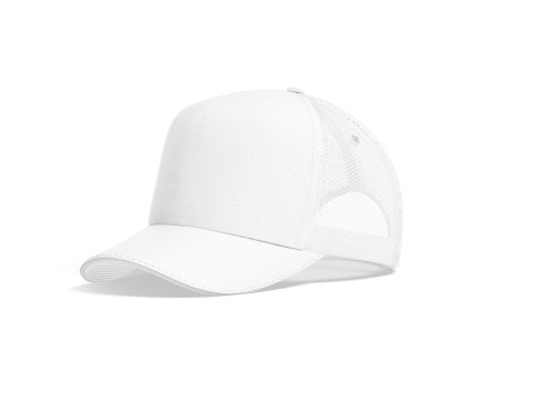 White Trucker Hat - sport mesh baseball cap 3Dモデル