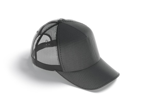 Black Trucker Hat - sport mesh baseball cap Modèle 3D