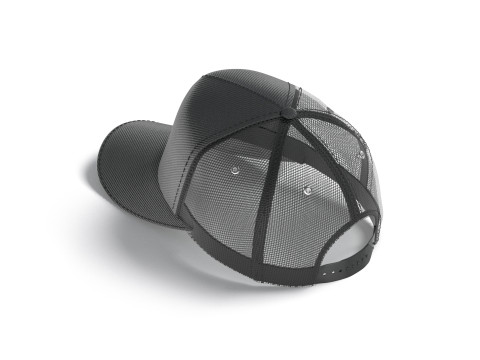 Black Trucker Hat - sport mesh baseball cap Modèle 3D