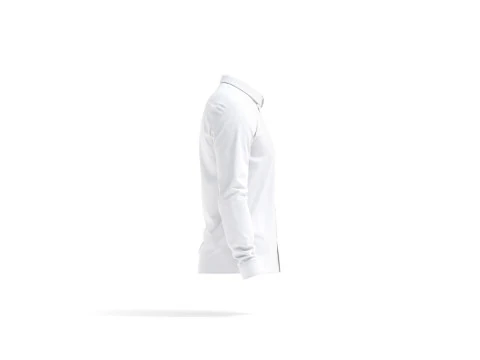 White Dress Shirt - men long sleeve classic shirt 3D Model