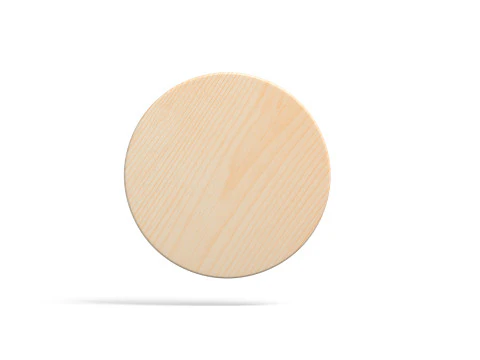 Placa de madeira 2 tipos - conjunto de t&aacute;bua de madeira quadrada redonda Modelo 3D