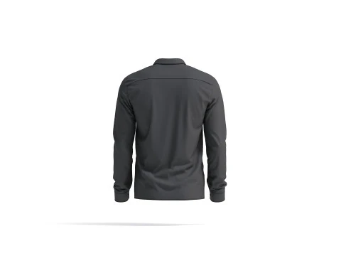 Black Dress Shirt - men long sleeve classic shirt 3D Model