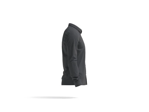 Black Dress Shirt - men long sleeve classic shirt 3D Model