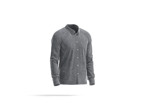 Schwarzes Hemd – klassisches Herrenhemd mit langen Ärmeln 3D Modell