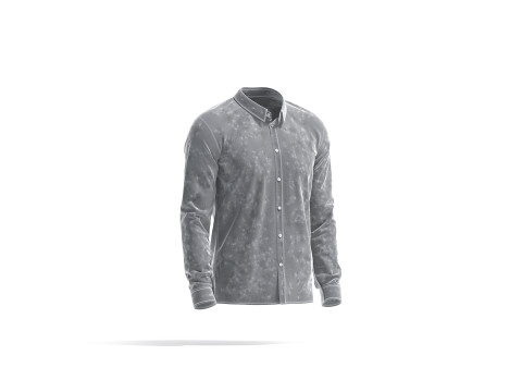 Schwarzes Hemd – klassisches Herrenhemd mit langen Ärmeln 3D Modell