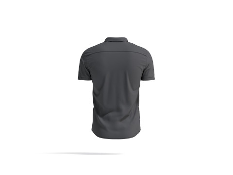 Black Short Sleeve Shirt - men button down dress shirt Modelo 3D