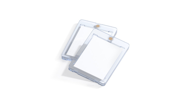 Transparent Magnetic Trading Card Stack - 2 plastic collectible graded case 3D Model .c4d .max .obj .3ds .fbx .stl .blend 