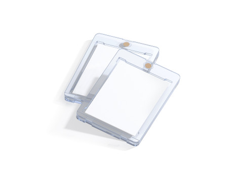 Transparent Magnetic Trading Card Stack - 2 plastic collectible graded case 3D Model