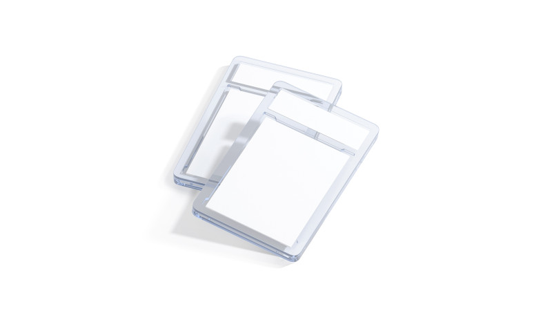 Transparent Trading Card Stack - 2 plastic collectible graded case Model 3D .c4d .max .obj .3ds .fbx .stl .blend 