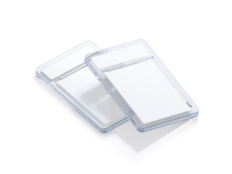 Transparent Trading Card Stack - 2 plastic collectible graded case Model 3D