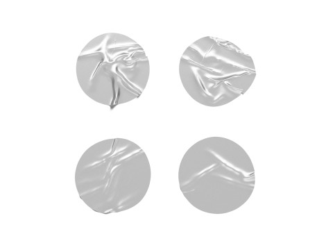 Adhesive Sticker Tape Set - round scotch piece 3D Model