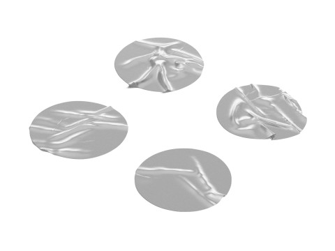 Adhesive Sticker Tape Set - round scotch piece 3D Модель