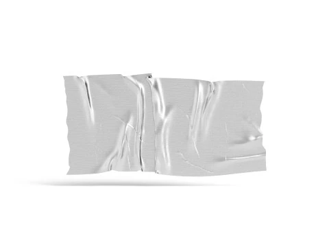Adhesive Sticker Tape Set - rectangle scotch piece 3D Model