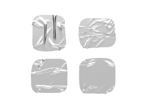 Adhesive Sticker Tape Set - square scotch piece 3Dモデル