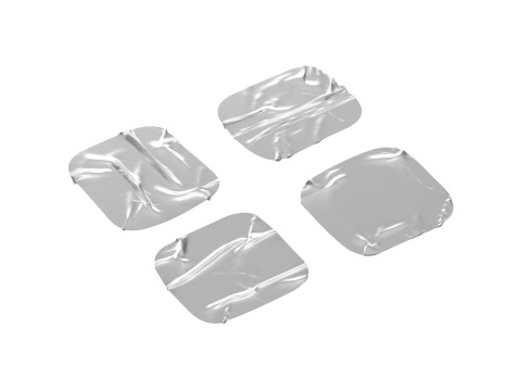Adhesive Sticker Tape Set - square scotch piece 3D Модель