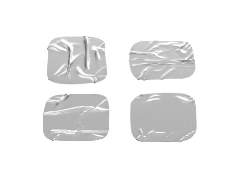 Adhesive Sticker Tape Set - square scotch piece 3D Модель