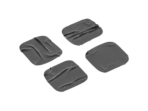 Conjunto de fita adesiva adesiva - peda&ccedil;o quadrado de fita adesiva Modelo 3D