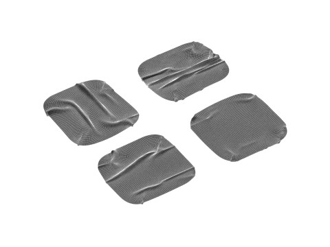 Adhesive Sticker Tape Set - square scotch piece 3D Модель