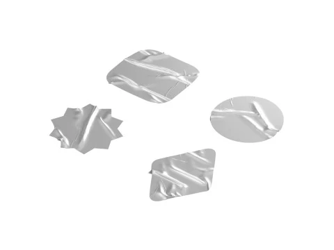 Adhesive Sticker Tape Set - round square rhombus star 4 scotch shape 3D Model