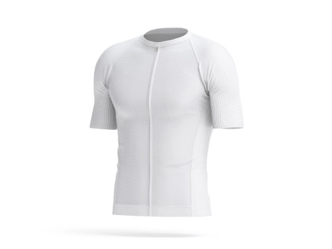 White Men Cycling Jersey - bicycle zipper sport t-shirt 3D Модель