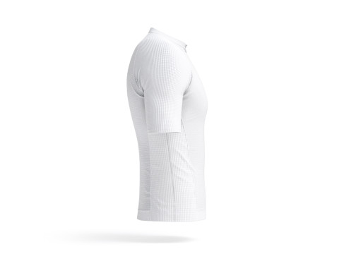 White Men Cycling Jersey - bicycle zipper sport t-shirt 3D Модель
