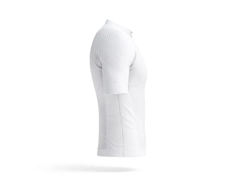 White Men Cycling Jersey - bicycle zipper sport t-shirt 3D Model