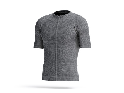 White Men Cycling Jersey - bicycle zipper sport t-shirt 3D Модель
