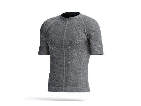White Men Cycling Jersey - bicycle zipper sport t-shirt 3D Model