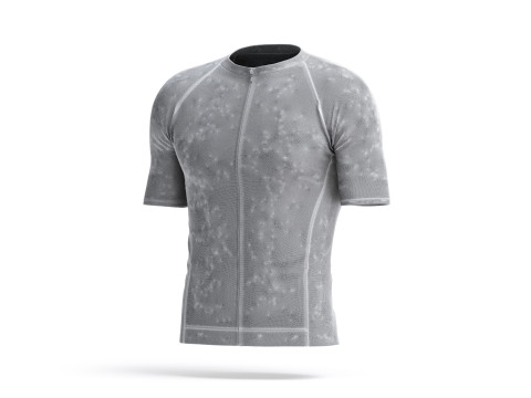 White Men Cycling Jersey - bicycle zipper sport t-shirt 3D Модель
