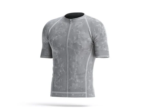 White Men Cycling Jersey - bicycle zipper sport t-shirt 3D Model