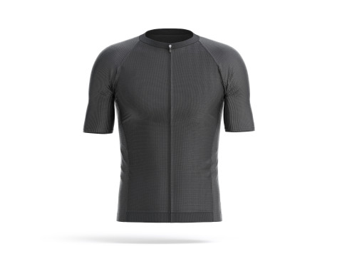 Black Men Cycling Jersey - bicycle zipper sport t-shirt Modelo 3D