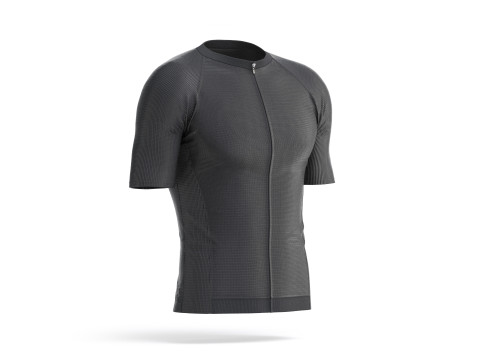 Black Men Cycling Jersey - bicycle zipper sport t-shirt Model 3D