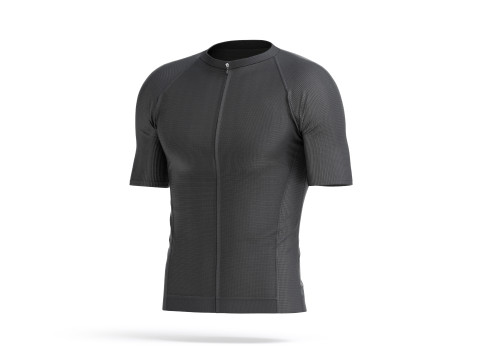 Black Men Cycling Jersey - bicycle zipper sport t-shirt Model 3D