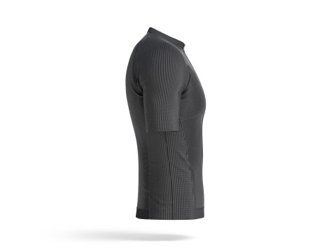 Black Men Cycling Jersey - bicycle zipper sport t-shirt Model 3D
