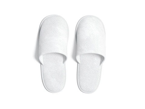 White Hotel Slippers - pair of home terry flip-flops 3D Модель