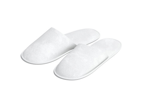 White Hotel Slippers - pair of home terry flip-flops 3D Модель