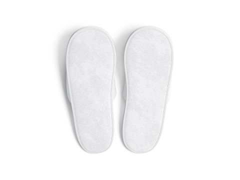 White Hotel Slippers - pair of home terry flip-flops 3D Модель